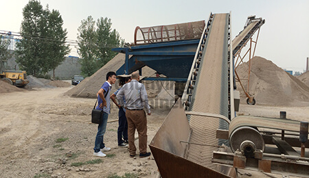 Sand Production Line With Trommel Screen And Belt Conveyor